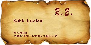 Rakk Eszter névjegykártya