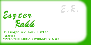 eszter rakk business card